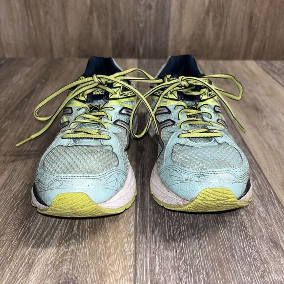 Asics GT 1000 Athletic Running Sneaker Shoes Blue Green T4K8Q Women’s US Size 8 - Picture 3 of 11